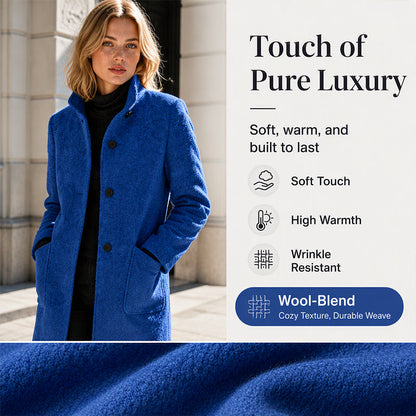 ⏰ Seasonal changeover sale: 50% off – quality at half the price! ✨Women's Vintage Stand Collar Woolen Coat