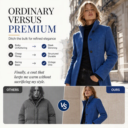 ⏰ Seasonal changeover sale: 50% off – quality at half the price! ✨Women's Vintage Stand Collar Woolen Coat