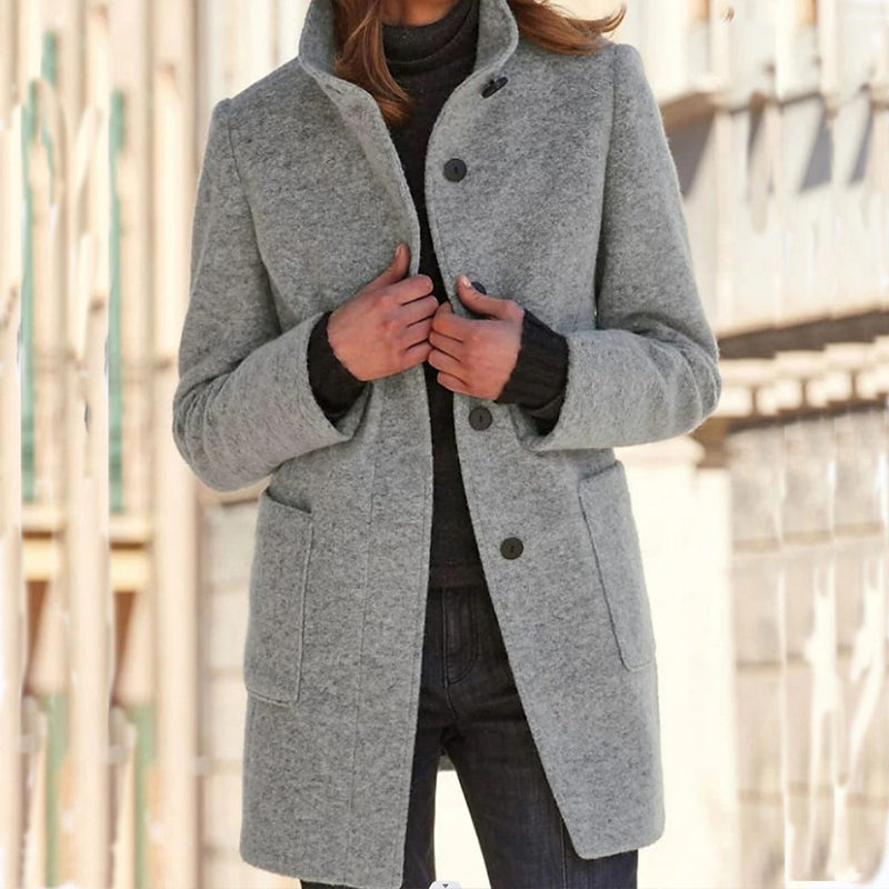 ⏰ Seasonal changeover sale: 50% off – quality at half the price! ✨Women's Vintage Stand Collar Woolen Coat