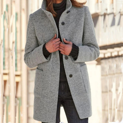 ⏰ Seasonal changeover sale: 50% off – quality at half the price! ✨Women's Vintage Stand Collar Woolen Coat