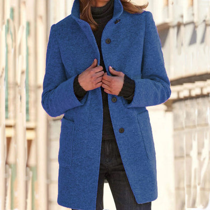 ⏰ Seasonal changeover sale: 50% off – quality at half the price! ✨Women's Vintage Stand Collar Woolen Coat