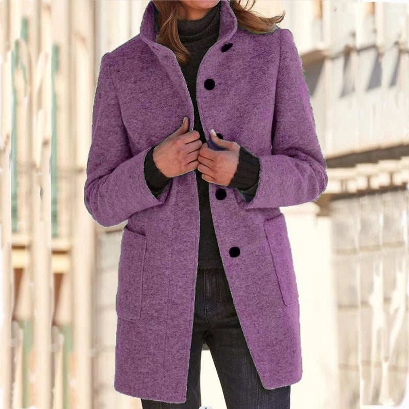 ⏰ Seasonal changeover sale: 50% off – quality at half the price! ✨Women's Vintage Stand Collar Woolen Coat