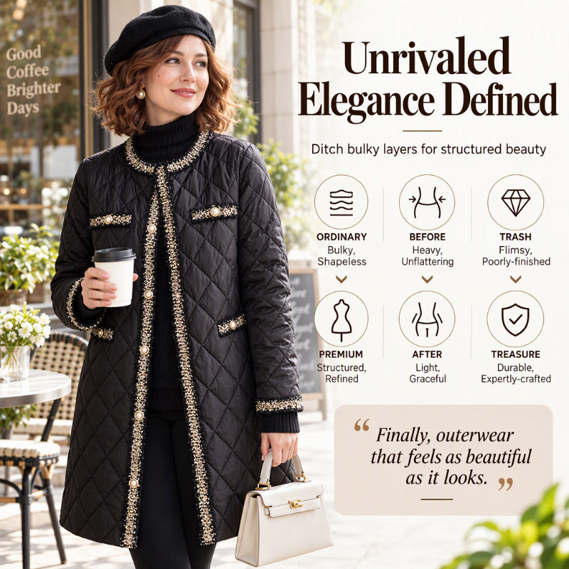 ⏰ Seasonal changeover sale: 50% off – quality at half the price! ✨Women's Quilted Mid-Length Padded Jacket