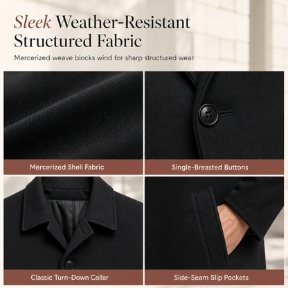 📢📢50% OFF!!! 🎉✨ Men's Classic Single Breasted Trench Coat – Premium Windbreaker, Business Casual Style & Timeless Design – Perfect for Work, Travel & Everyday Wear