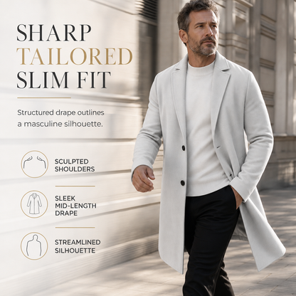 📢📢50% OFF!!! 🎉✨ Men's Classic Single Breasted Trench Coat – Premium Windbreaker, Business Casual Style & Timeless Design – Perfect for Work, Travel & Everyday Wear