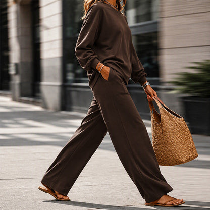 🎉The Lowest Price But The Best Quality!🔥Women's Relaxed Top & Wide Leg Pants 2-Piece Set