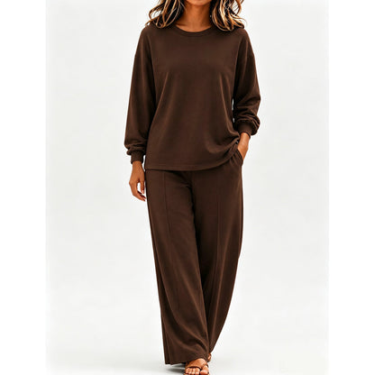 🎉The Lowest Price But The Best Quality!🔥Women's Relaxed Top & Wide Leg Pants 2-Piece Set
