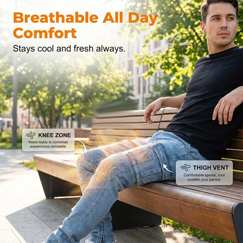 ⏰ Last Day of the Sale – 50% OFF ✨Slim Fit Denim Cargo Pants