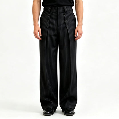 🎉The Lowest Price But The Best Quality!🔥Men's Chic High-Waisted Double-Breasted Drape Pants
