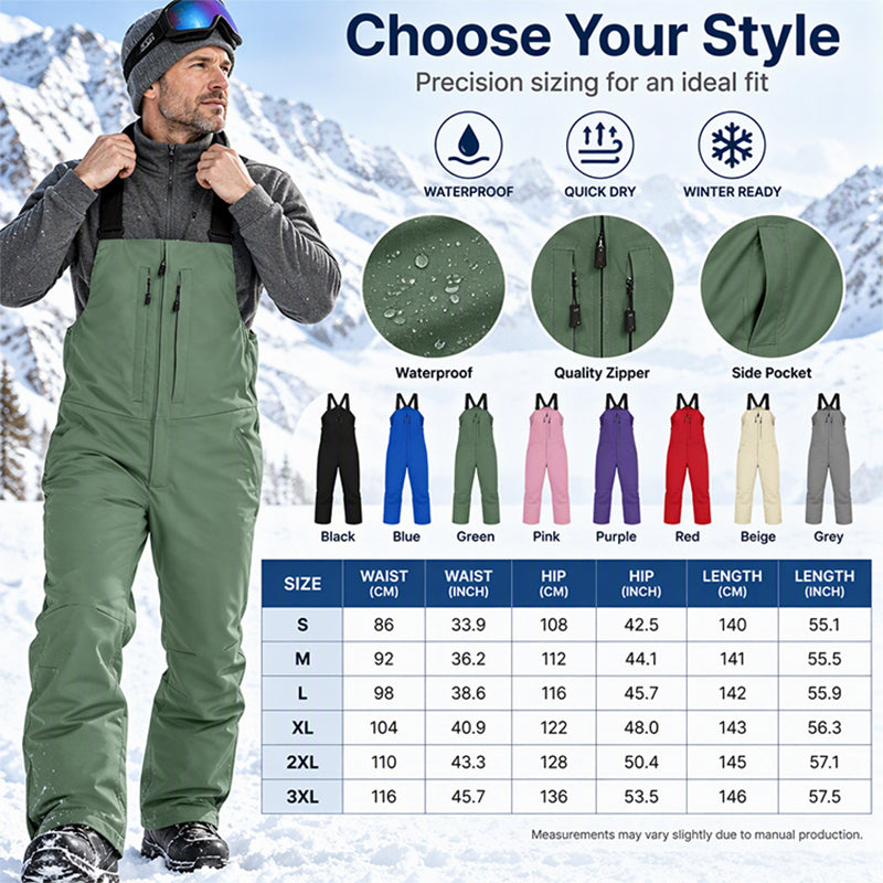 🎉The Lowest Price But The Best Quality!🔥Unisex Waterproof Ski Bib Pants