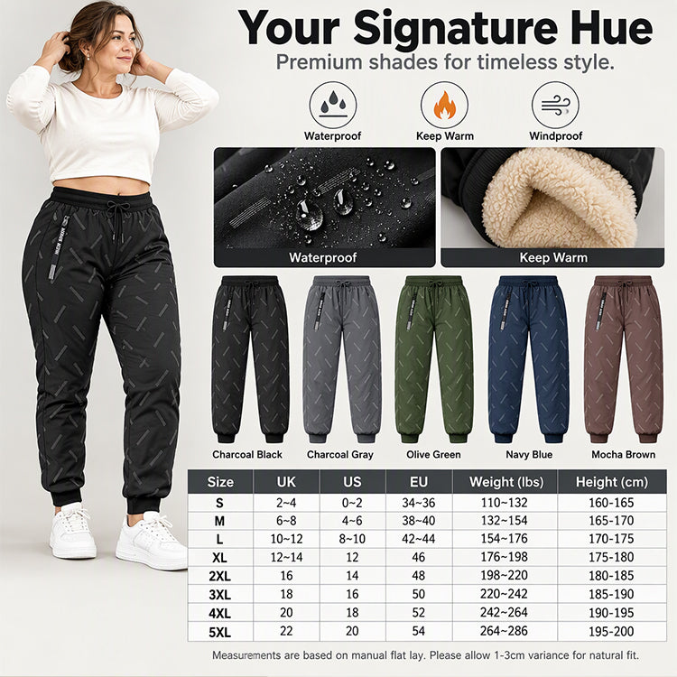 ⏰ Seasonal changeover sale: 50% off – quality at half the price! ✨Women's Sherpa-Lined Water-Resistant Pants