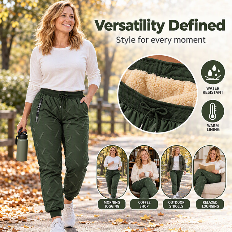⏰ Seasonal changeover sale: 50% off – quality at half the price! ✨Women's Sherpa-Lined Water-Resistant Pants
