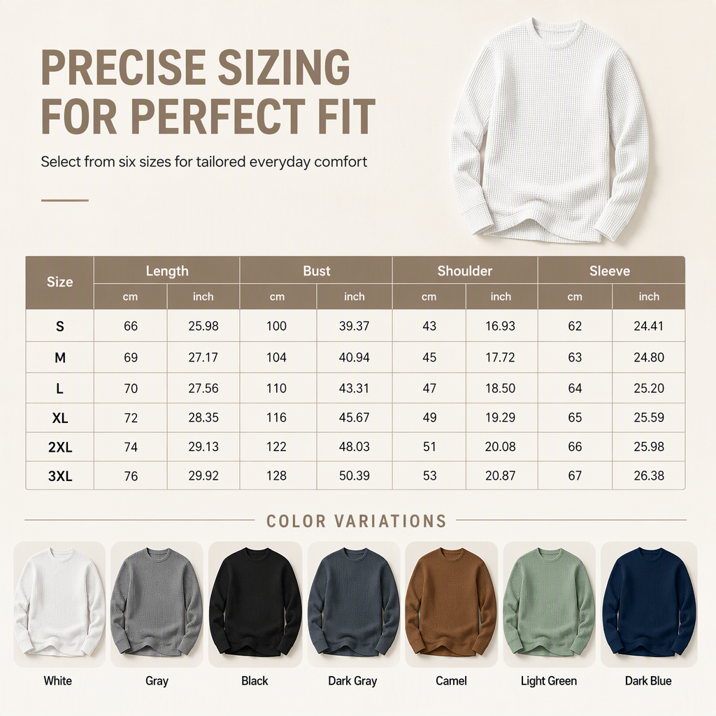 ⏰ Last Day of the Sale – 50% OFF ✨Men's Casual Slim Fit Crew Neck Long Sleeve Sweatshirt