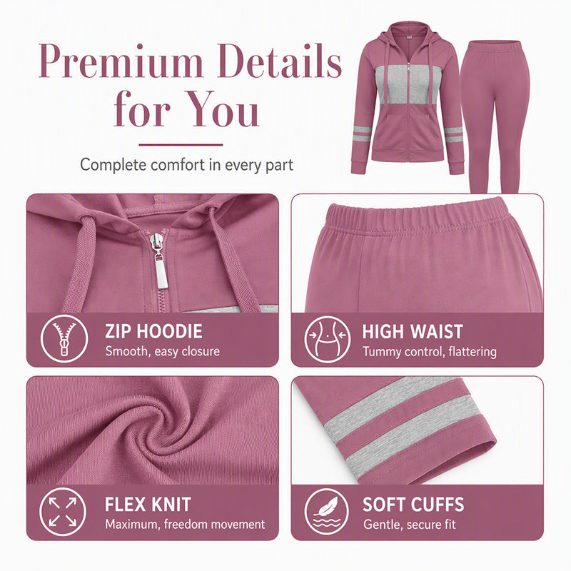 🎉The Lowest Price But The Best Quality!🔥Women's Hooded Sweatshirt & Pants 2-Piece Set