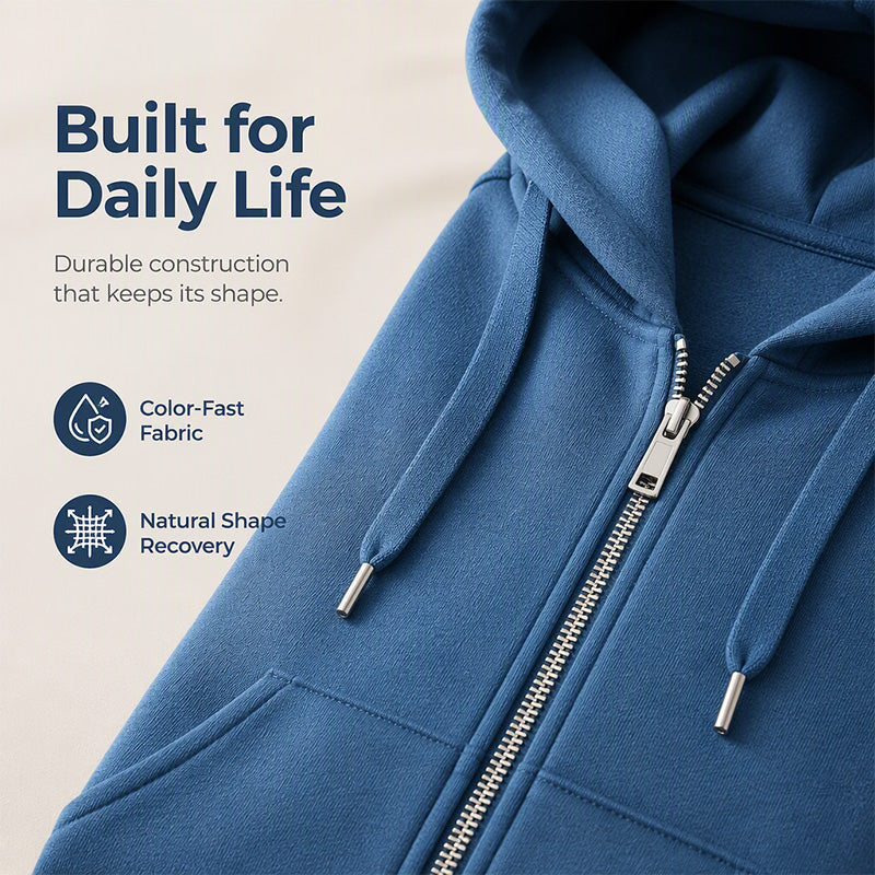 ⏰ Seasonal changeover sale: 50% off – quality at half the price! ✨Women Mid-Length Hooded Sweatshirt Jacket Casual Zip Up Cardigan Coat with Pockets