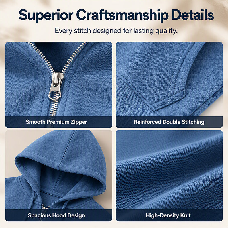 ⏰ Seasonal changeover sale: 50% off – quality at half the price! ✨Women Mid-Length Hooded Sweatshirt Jacket Casual Zip Up Cardigan Coat with Pockets