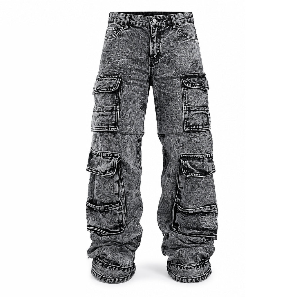✨Limited stock available, don’t miss out!🎉Retro Washed Wide Leg Cargo Jeans Y2K High Street Denim Pants with Pockets🥠𝙁𝙧𝙚𝙚 𝙎𝙝𝙞𝙥𝙥𝙞𝙣𝙜