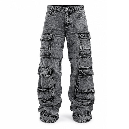 ✨Limited stock available, don’t miss out!🎉Retro Washed Wide Leg Cargo Jeans Y2K High Street Denim Pants with Pockets🥠𝙁𝙧𝙚𝙚 𝙎𝙝𝙞𝙥𝙥𝙞𝙣𝙜