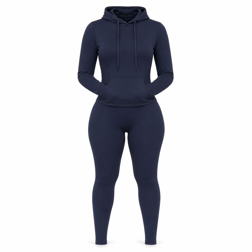 Women Two Piece Outfit Crew Neck Long Sleeve Top and Matching Pants Set for Fall