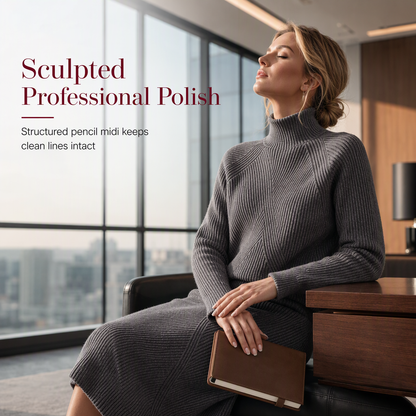🎉The Lowest Price But The Best Quality!🔥Women's Solid Color Turtleneck Knit Pullover Sweater and Skirt Set🥠𝙁𝙧𝙚𝙚 𝙎𝙝𝙞𝙥𝙥𝙞𝙣𝙜