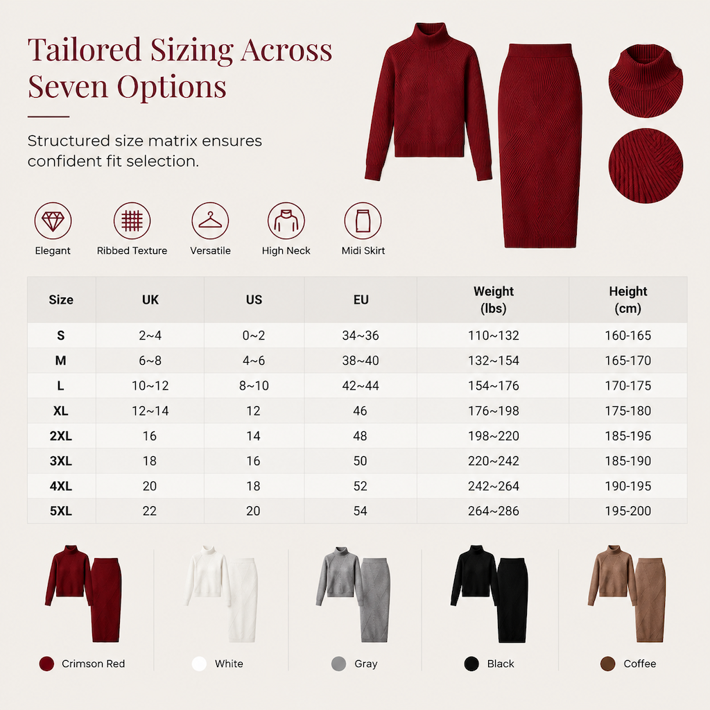 🎉The Lowest Price But The Best Quality!🔥Women's Solid Color Turtleneck Knit Pullover Sweater and Skirt Set🥠𝙁𝙧𝙚𝙚 𝙎𝙝𝙞𝙥𝙥𝙞𝙣𝙜