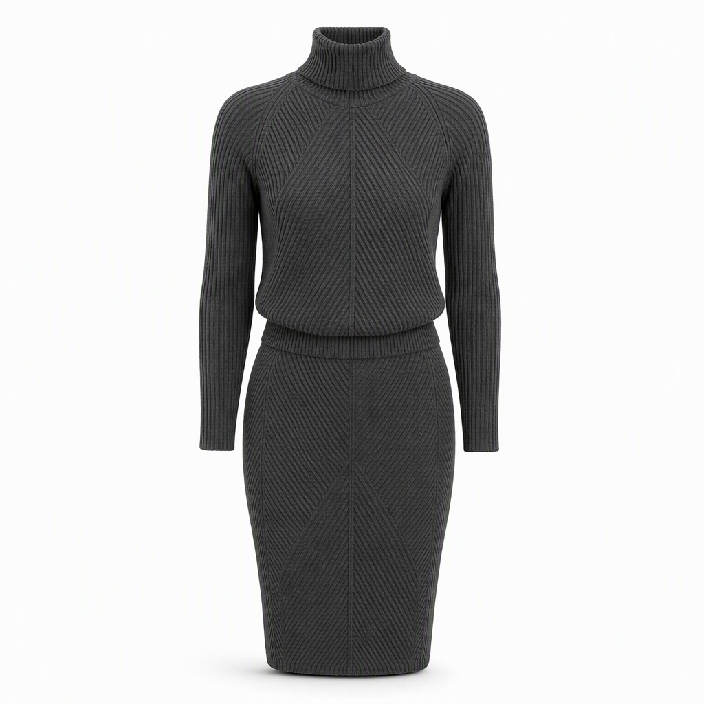 🎉The Lowest Price But The Best Quality!🔥Women's Solid Color Turtleneck Knit Pullover Sweater and Skirt Set🥠𝙁𝙧𝙚𝙚 𝙎𝙝𝙞𝙥𝙥𝙞𝙣𝙜