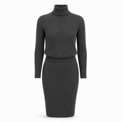 🎉The Lowest Price But The Best Quality!🔥Women's Solid Color Turtleneck Knit Pullover Sweater and Skirt Set🥠𝙁𝙧𝙚𝙚 𝙎𝙝𝙞𝙥𝙥𝙞𝙣𝙜