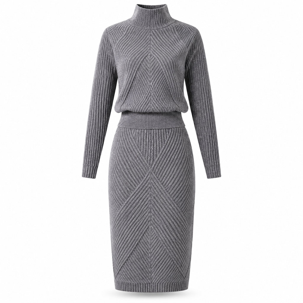 🎉The Lowest Price But The Best Quality!🔥Women's Solid Color Turtleneck Knit Pullover Sweater and Skirt Set🥠𝙁𝙧𝙚𝙚 𝙎𝙝𝙞𝙥𝙥𝙞𝙣𝙜