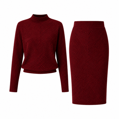 🎉The Lowest Price But The Best Quality!🔥Women's Solid Color Turtleneck Knit Pullover Sweater and Skirt Set🥠𝙁𝙧𝙚𝙚 𝙎𝙝𝙞𝙥𝙥𝙞𝙣𝙜
