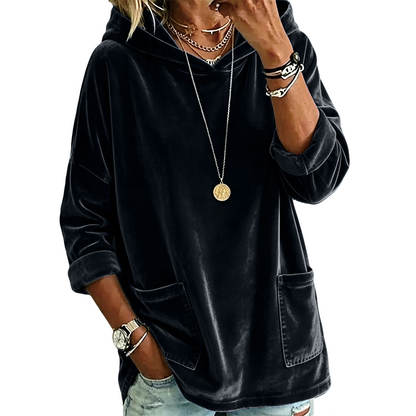 ✨Limited stock available, don’t miss out!🎉Women's Velvet Pullover Hoodie