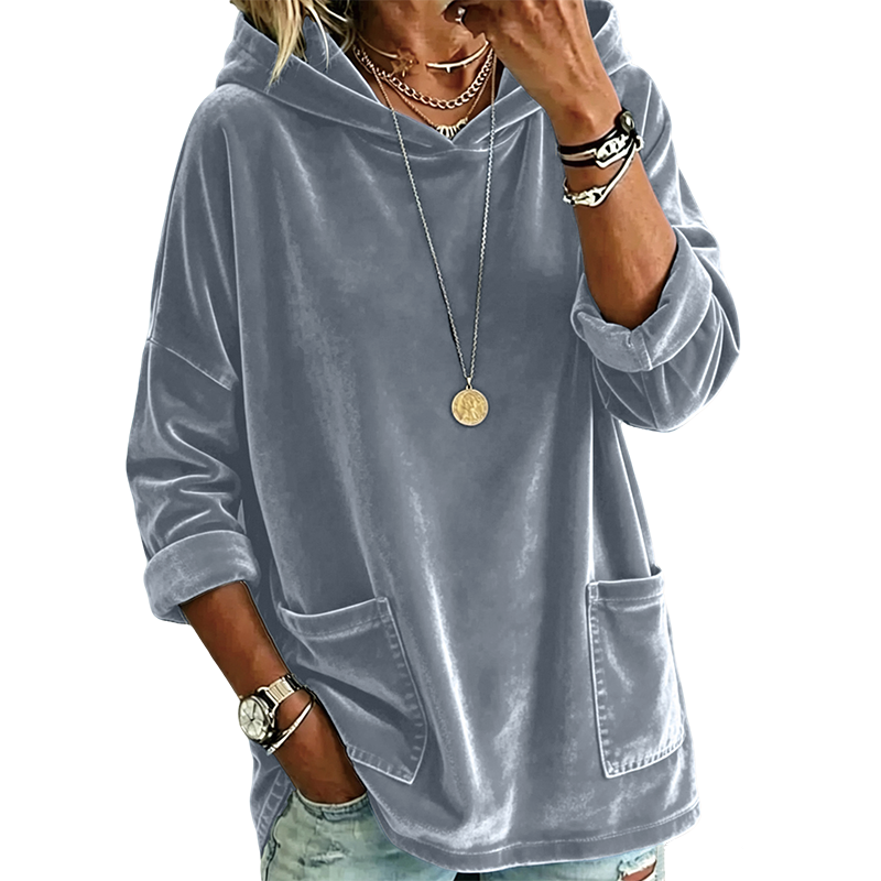 ✨Limited stock available, don’t miss out!🎉Women's Velvet Pullover Hoodie