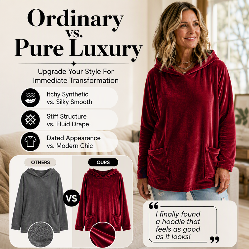 ✨Limited stock available, don’t miss out!🎉Women's Velvet Pullover Hoodie