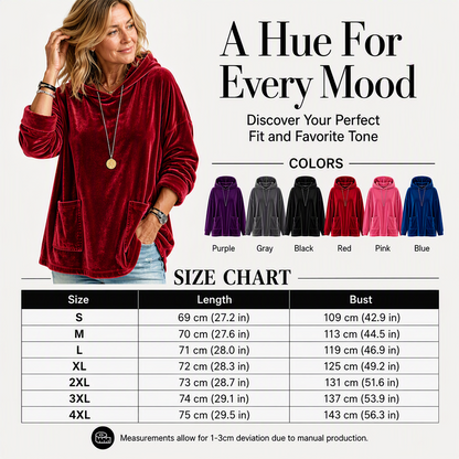 ✨Limited stock available, don’t miss out!🎉Women's Velvet Pullover Hoodie