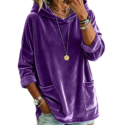 ✨Limited stock available, don’t miss out!🎉Women's Velvet Pullover Hoodie