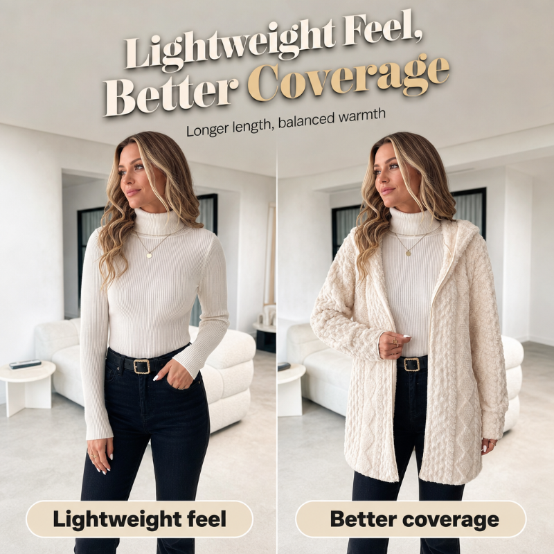 ⏰ Seasonal changeover sale: 50% off – quality at half the price! ✨Women’s Casual Plush Hooded Jacket