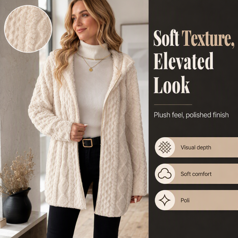 ⏰ Seasonal changeover sale: 50% off – quality at half the price! ✨Women’s Casual Plush Hooded Jacket