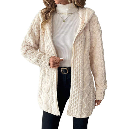 ⏰ Seasonal changeover sale: 50% off – quality at half the price! ✨Women’s Casual Plush Hooded Jacket