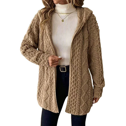 ⏰ Seasonal changeover sale: 50% off – quality at half the price! ✨Women’s Casual Plush Hooded Jacket
