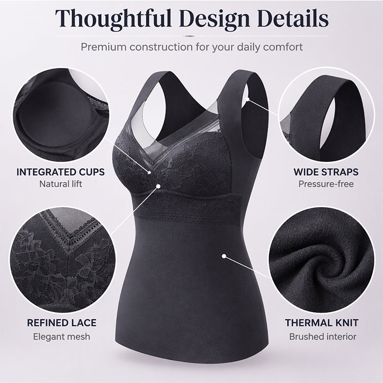 ⏰ Seasonal changeover sale: 50% off – quality at half the price! ✨Women's Slim Fit Thermal Camisole with Built-In Bra