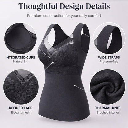 ⏰ Seasonal changeover sale: 50% off – quality at half the price! ✨Women's Slim Fit Thermal Camisole with Built-In Bra