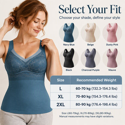 ⏰ Seasonal changeover sale: 50% off – quality at half the price! ✨Women's Slim Fit Thermal Camisole with Built-In Bra