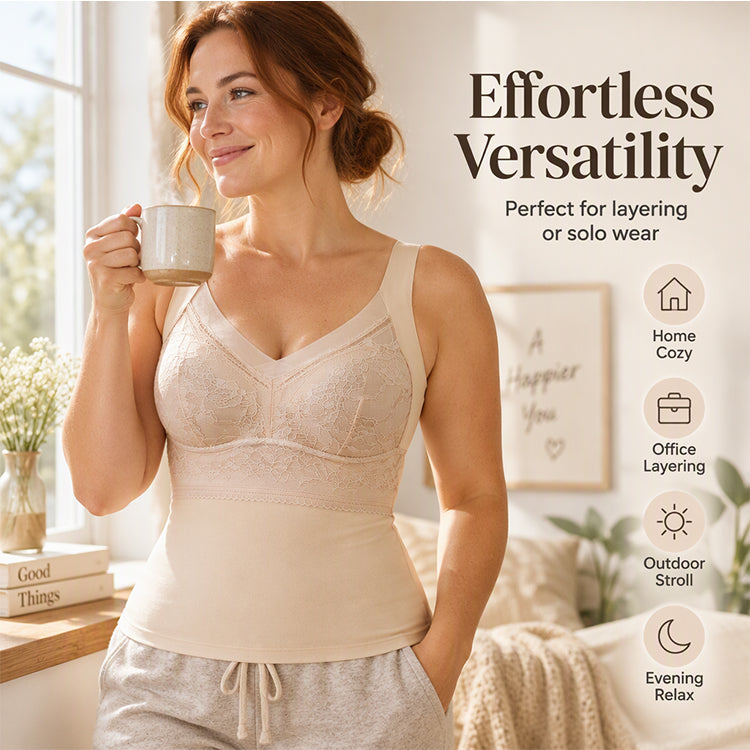 ⏰ Seasonal changeover sale: 50% off – quality at half the price! ✨Women's Slim Fit Thermal Camisole with Built-In Bra