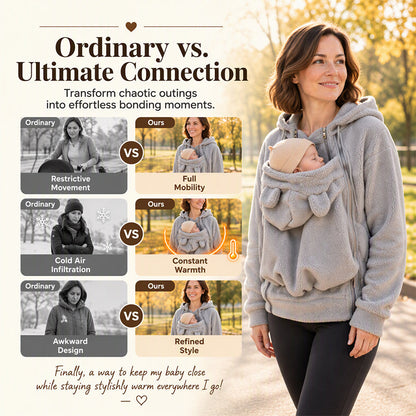 ✨Limited stock available, don’t miss out!🎉Cozy Warm Babywearing Hooded Jacket