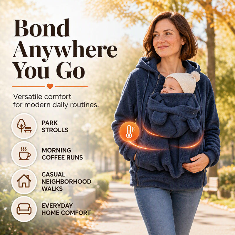 ✨Limited stock available, don’t miss out!🎉Cozy Warm Babywearing Hooded Jacket