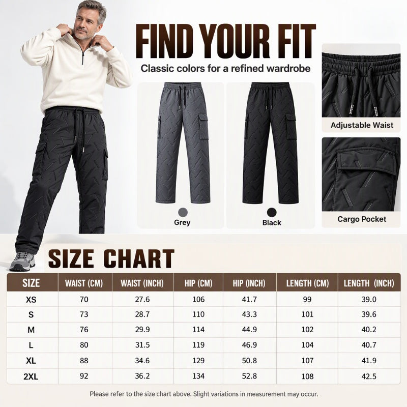 ⏰ Seasonal changeover sale: 50% off – quality at half the price! ✨Men's Winter Plush-Lined Cargo Pants