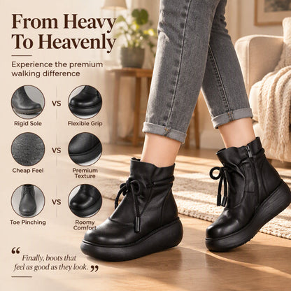 ⏰ Seasonal changeover sale: 50% off – quality at half the price! ✨Women's Retro Thermal-Lined Ankle Boots