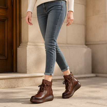 ⏰ Seasonal changeover sale: 50% off – quality at half the price! ✨Women's Retro Thermal-Lined Ankle Boots