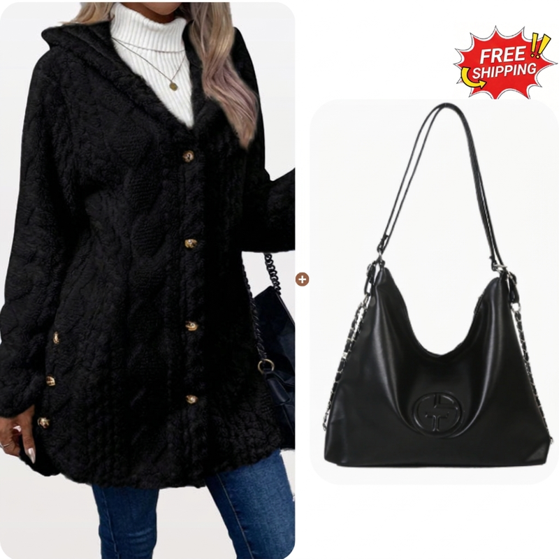 ⏳Limited-time offer: 50% off⏰Diamond-patterned women's warm hooded outerwear🎁