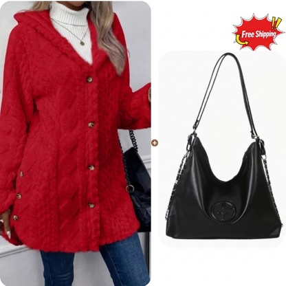 ⏳Limited-time offer: 50% off⏰Diamond-patterned women's warm hooded outerwear🎁
