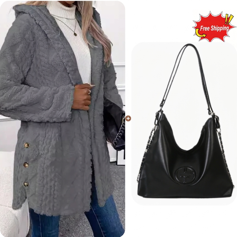 ⏳Limited-time offer: 50% off⏰Diamond-patterned women's warm hooded outerwear🎁